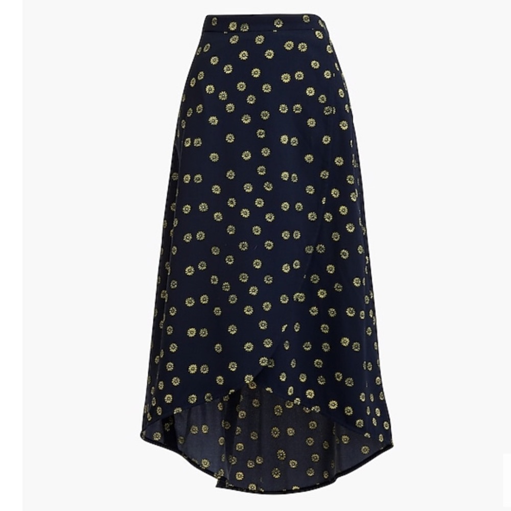 SOLD - JCREW MIDI SKIRT WITH OTHER LAPPING FRONT